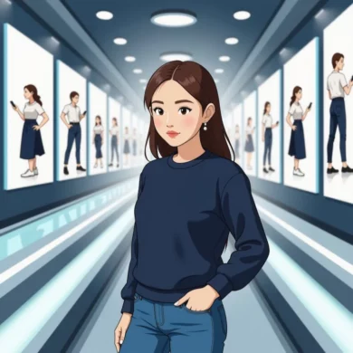 批量去背意象圖，呈現商品圖片如資料流般快速流動的自動化處理場景