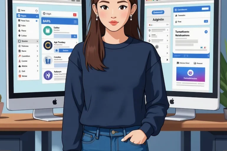 AI Canvas 封面插圖，Z 在兩個虛擬畫布間抉擇，左為 ChatGPT Canvas，右為 Gemini Canvas，各展現不同協作特質