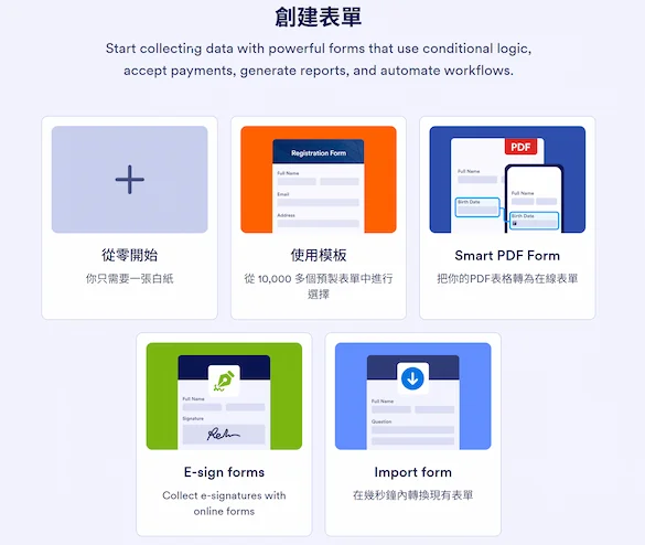 Jotform 表單製作三步驟流程圖