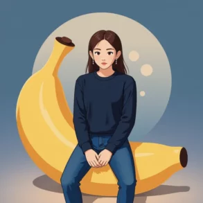 Z 坐在發光的巨大香蕉上,象徵 Gemini 2.5 Flash Image(Nano Banana)