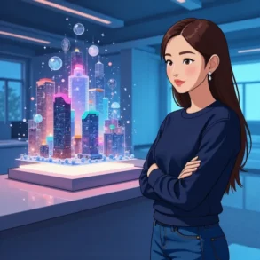 AI 試點專案封面圖,意象為小型數位沙盒逐步擴展成企業 AI 轉型場景