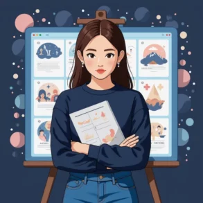 Zai 手持提示詞分鏡稿,站在 AI 生成畫布前,象徵 Gemini 2.5 Flash Image (nano banana) 共創視覺設計