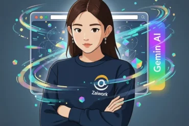 Z 與 Gemini in Chrome 互動的封面敘事插圖，象徵 Chrome AI 助理改變瀏覽方式