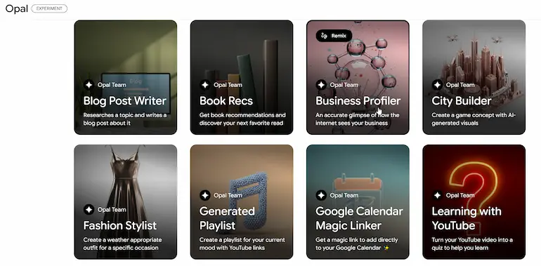 Google Opal 官網