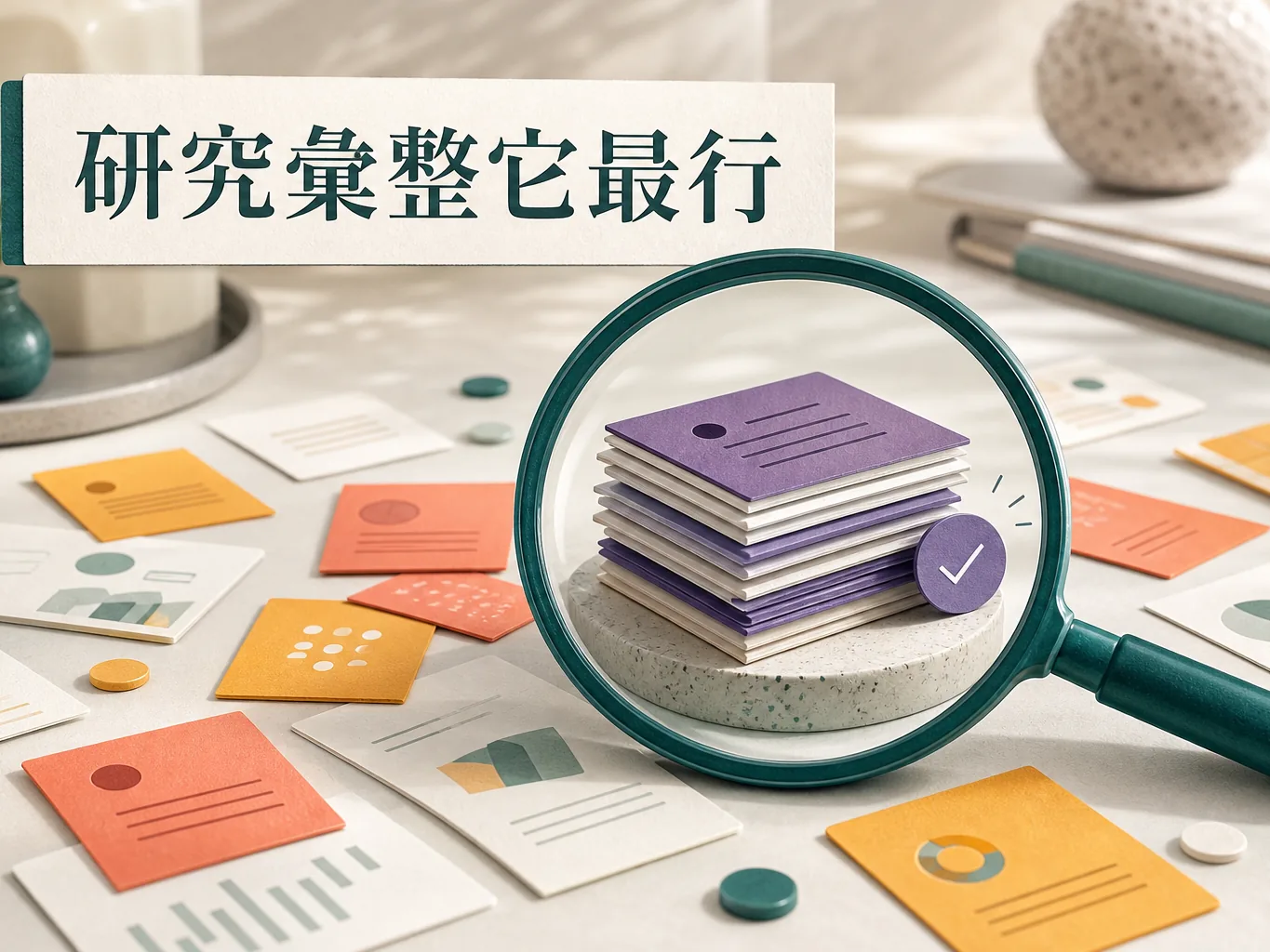 Gemini 研究彙整強項概念圖，圖中文字：研究彙整它最行