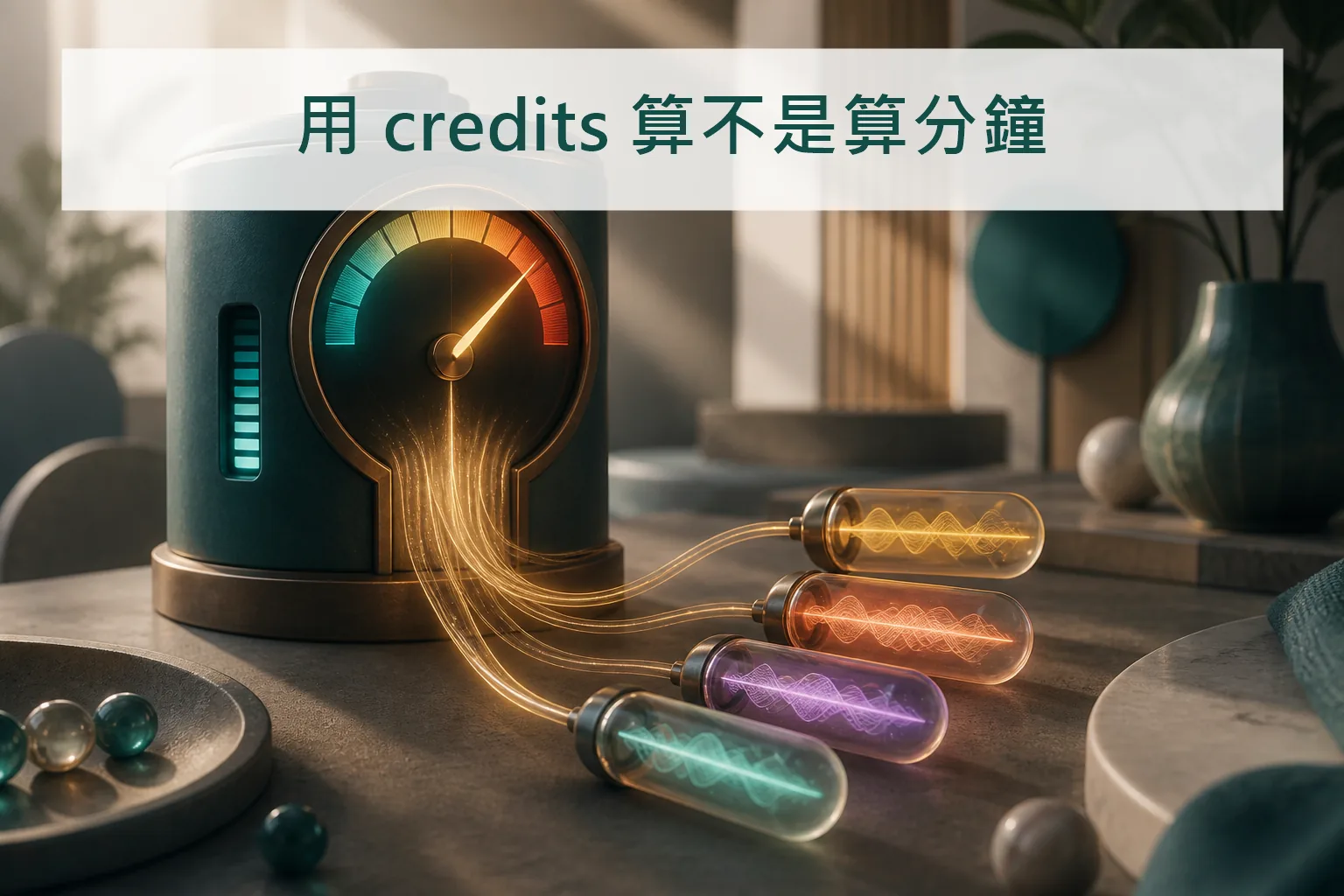 ElevenLabs 用 credits 計費不是算分鐘的概念圖