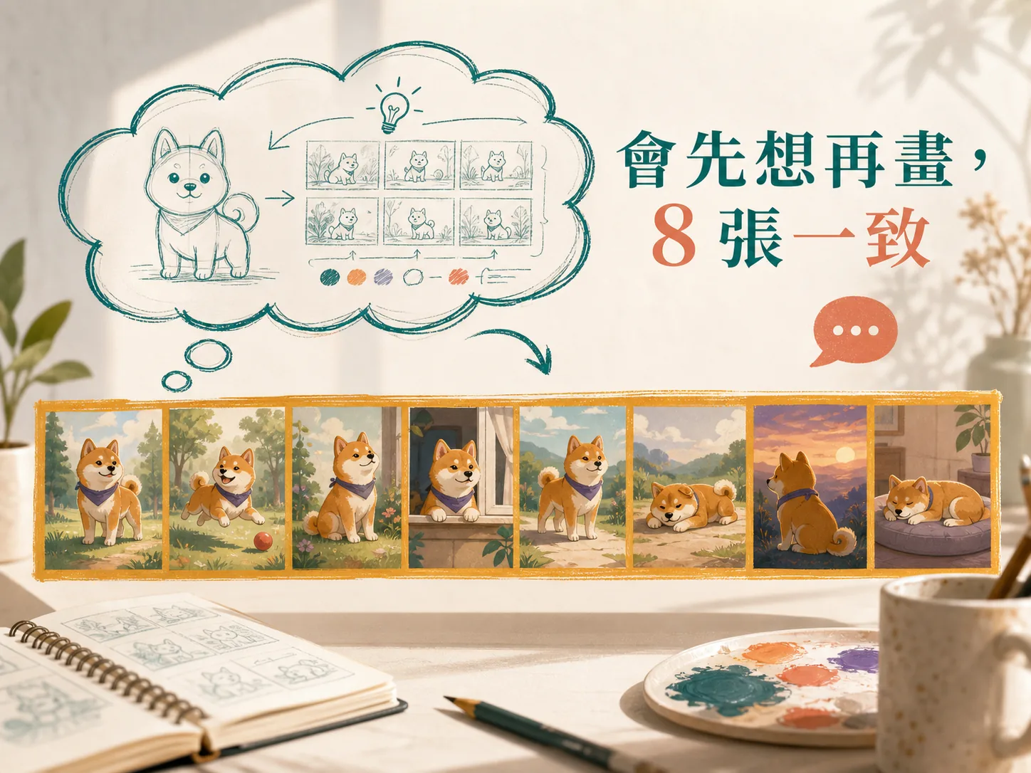 ChatGPT Image 2.0 會先想再畫、8 張一致