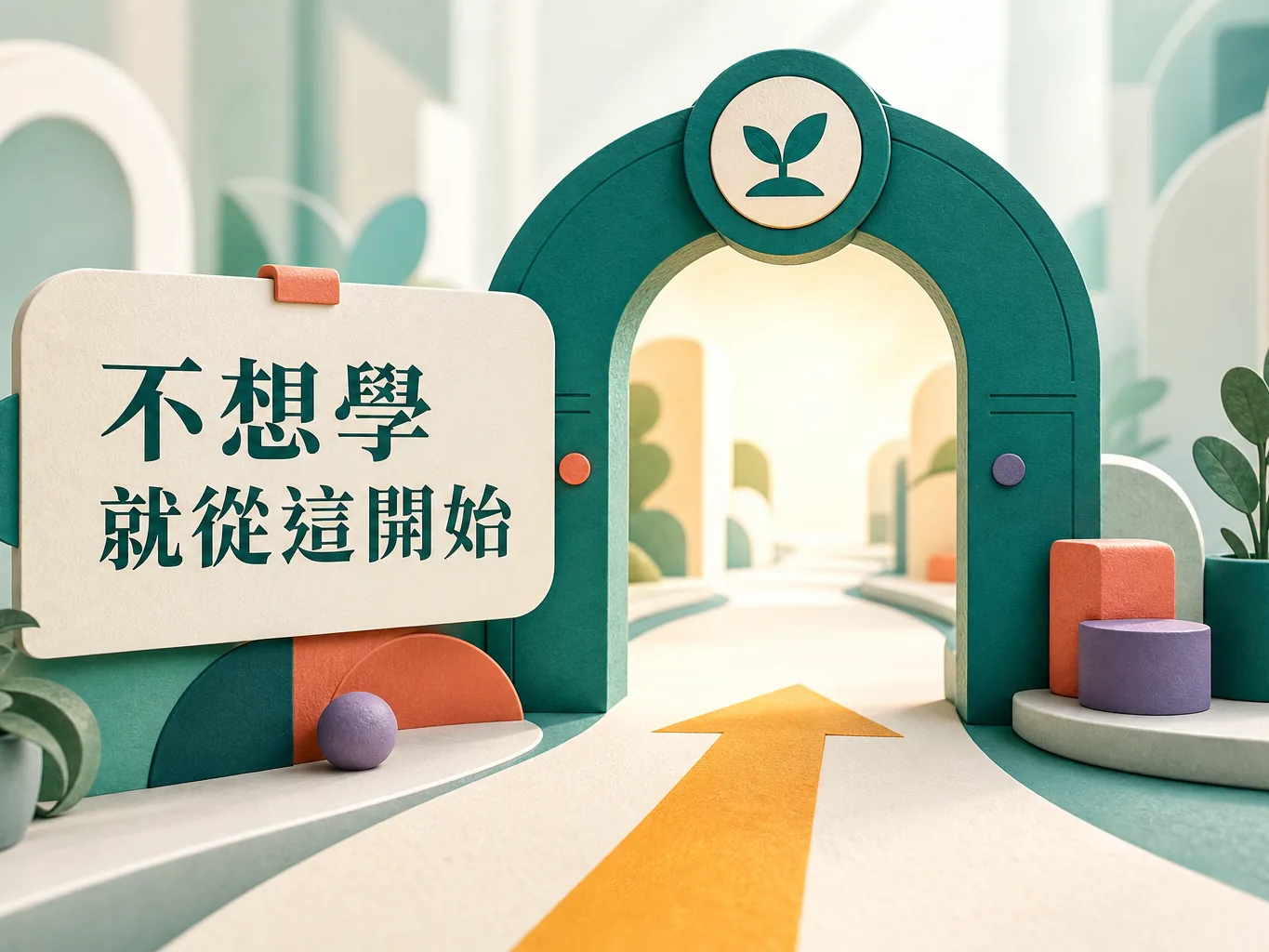 非工程師起手入口概念圖，圖中文字：不想學就從這開始
