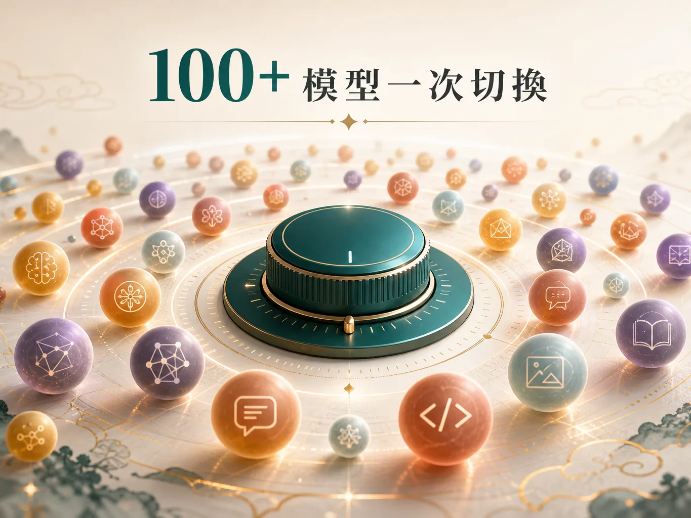 OpenArt 100+ 模型一次切換示意圖